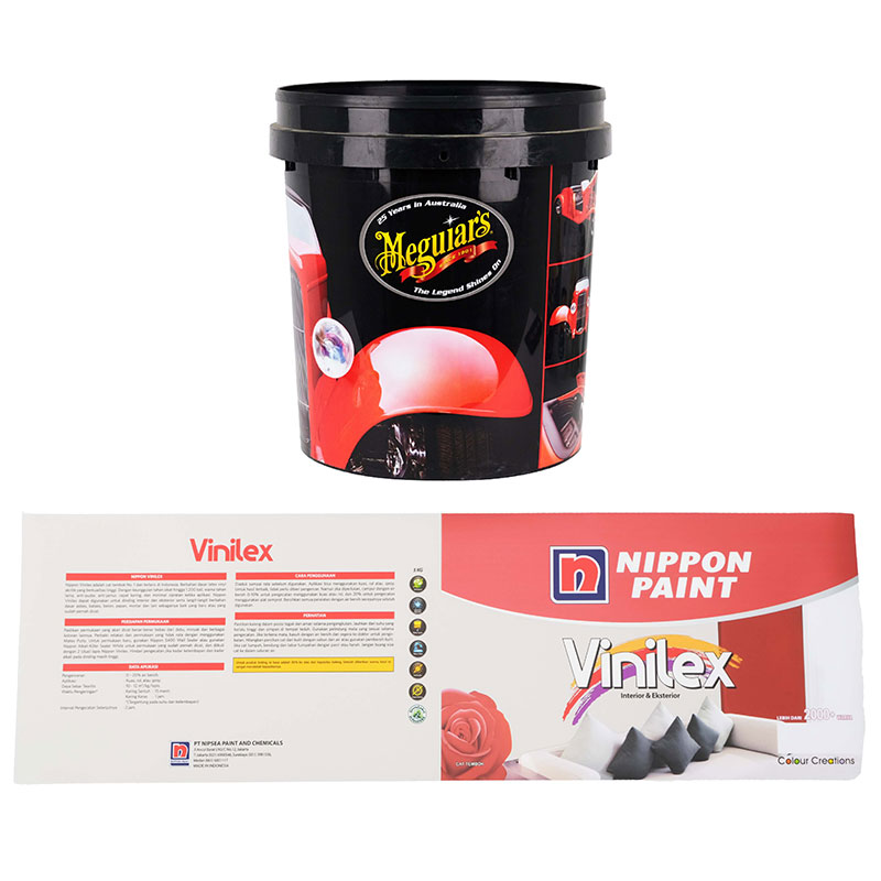 Oil Paint Bucket Injection Molding In Mold Label
