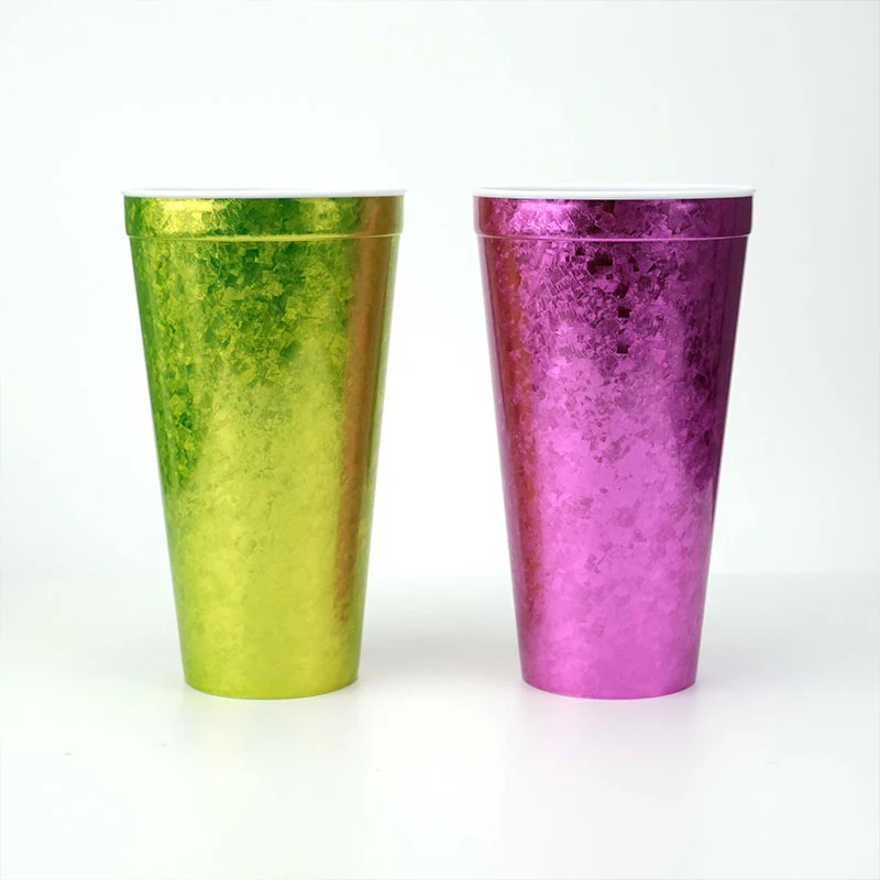Titanium-Look Ice Flower Laser Cup
