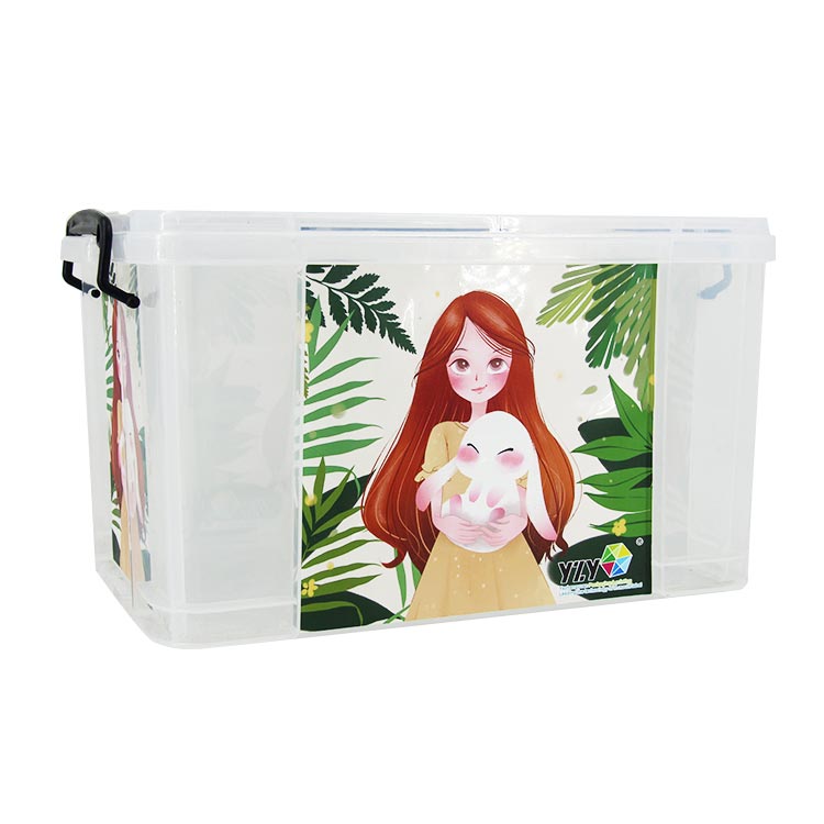 Tote Box Injection Molding In Mold Label